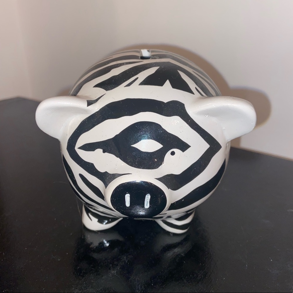 Zebra designed piggy bank!